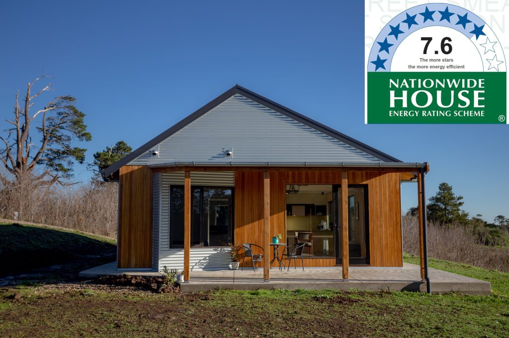 Energy-efficient house with 7.6-star rating in Australia.